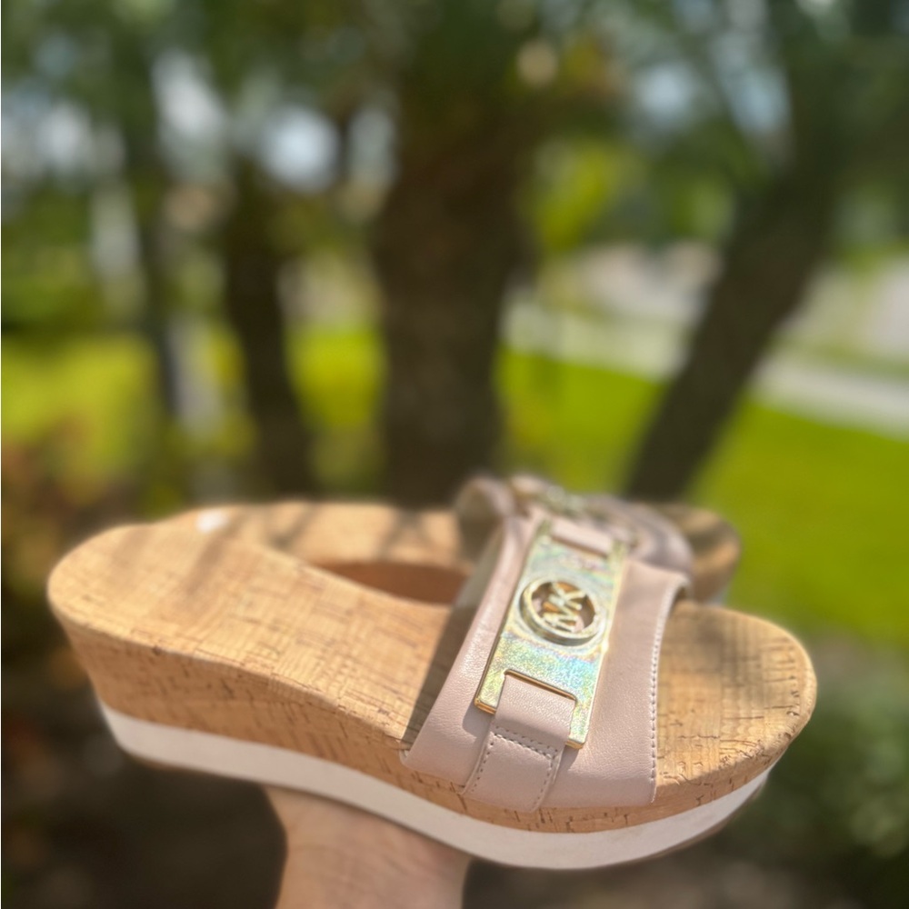 MICHAEL KORS - Women's Beige Wedge Sandals - worn only a few times. So comfy!